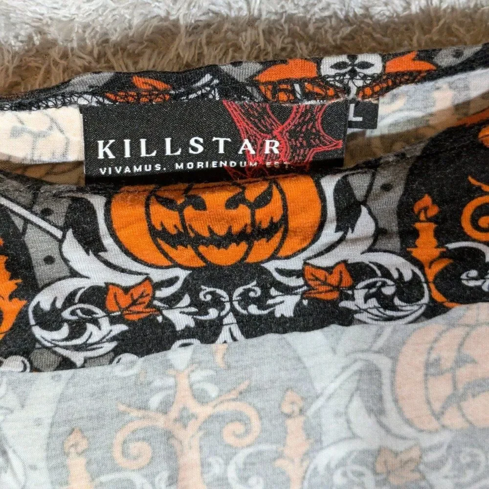Killstar Fascinate Crop Top Size Large halloween pumpkin goth - Picture 3 of 8